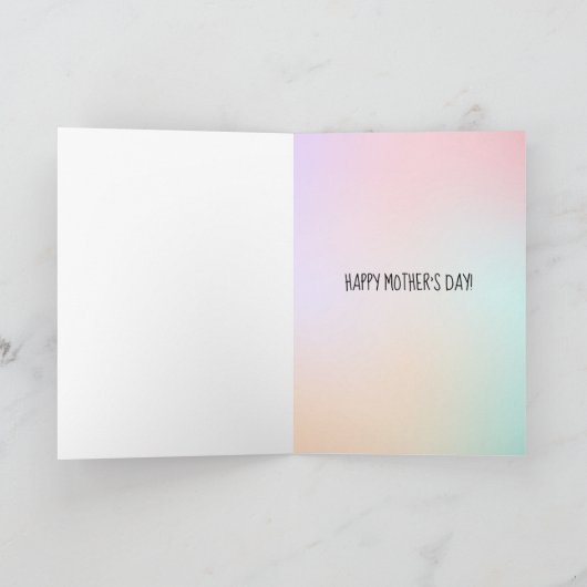 Funny Unicorn Stepmama Moederdag Kaart (Binnen)