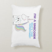 Funny Unicorn Superpower Accent Kussen (Achterkant (Verticaal))