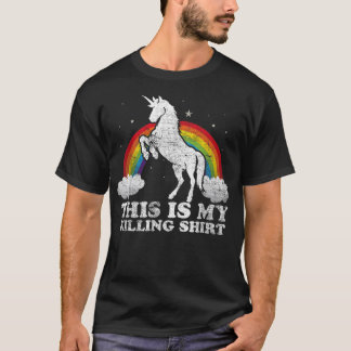 Funny Unicorn This Is My Killing Distressed Vintag T-shirt