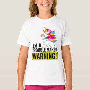 FUNNY UNICORN Trouble Maker T-shirt