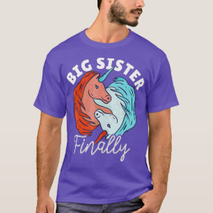Funny Unicorn voor meisjes en vrouwen Big Sister T-shirt