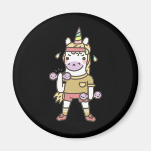 Funny Unicorn Workout Magneet