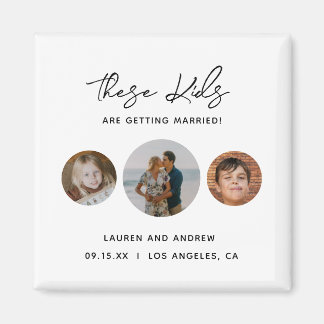 Funny Unieke Kinder foto's die de datum opslaan Magneet