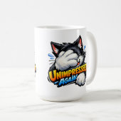 Funny Unimpressed Cat Coffee Mug - Grumpy Office  Koffiemok (Voorkant rechts)