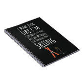 Funny Unique Gifts For Skiers Skiing Winter Sports Notitieboek (Rechterzijde)