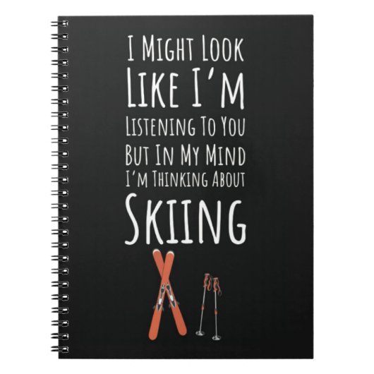Funny Unique Gifts For Skiers Skiing Winter Sports Notitieboek (Voorkant)