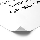 Funny Unplugged Ceremony Sign for Wedding Poster (Hoek)