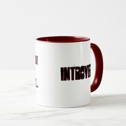 Funny Unsociable Introvert Anti-Social Joke Mok (Voorkant rechts)