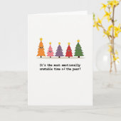 Funny Unstable Time Christmas Card Stress Kaart (Gele Bloem)