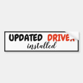 Funny Updated Driver Installation New Driving Lice Bumpersticker (Voorkant)