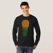 Funny Upside down Pineapple Gift for Men Coo T-shirt (Voorkant volledig)