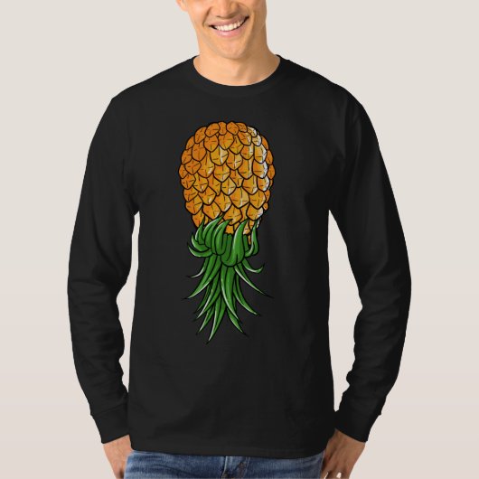 Funny Upside down Pineapple Gift for Men Coo T-shirt (Voorkant)