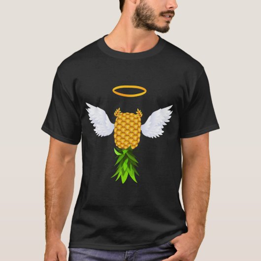 Funny Upside Down Pineapple Swinger Cool Ange T-shirt (Voorkant)