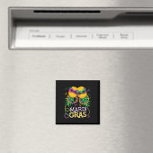 Funny Upside Down Pineapple Swinger Mardi Gras Bea Magneet (Insitu (Vaatwasser))