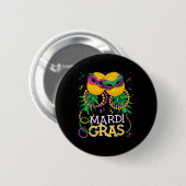 Funny Upside Down Pineapple Swinger Mardi Gras Bea Ronde Button 5,7 Cm (Voorkant /achterkant)