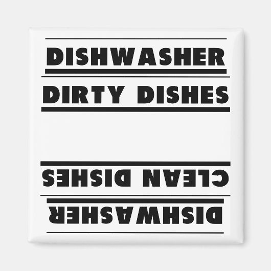 Funny Upside Down Start en Leeg de wasmachine Magneet (Voorkant)