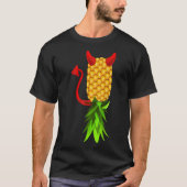 Funny Upside Pineapple Swinger Mannen Vrouwen T-shirt (Voorkant)
