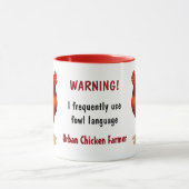 Funny Urban Chicken Farmer Red Hen Mok (Midden)