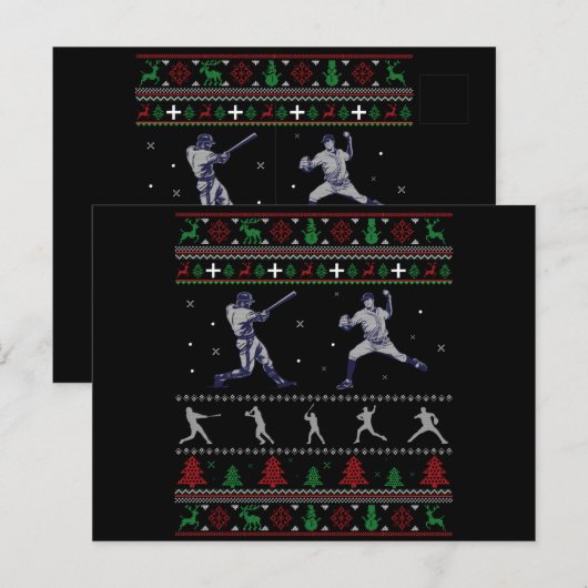Funny US Basketball Ugly KerstSweater Briefkaart (Voorkant / Achterkant)