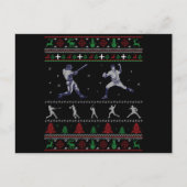 Funny US Basketball Ugly KerstSweater Briefkaart (Voorkant)