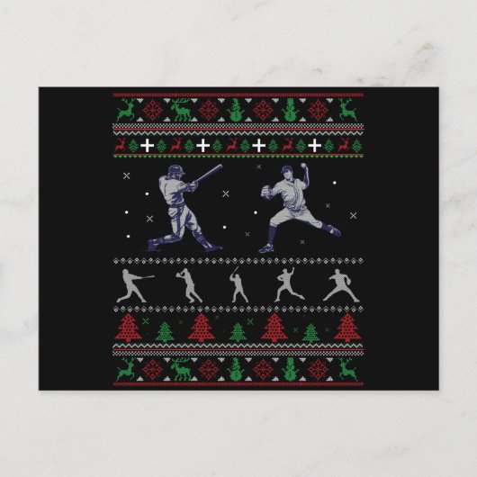 Funny US Basketball Ugly KerstSweater Briefkaart (Voorkant)