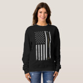 Funny US Flag Billiards Design For Men Women Billi Trui (Voorkant volledig)