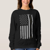 Funny US Flag Billiards Design For Men Women Billi Trui (Voorkant)