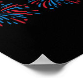 Funny Usa Fireworks Couple Just Here For The Firew Poster (Hoek)