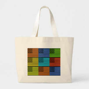 Funny USA Flag Grote Tote Bag