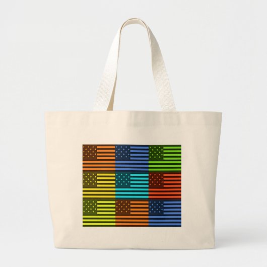 Funny USA Flag Grote Tote Bag (Voorkant)
