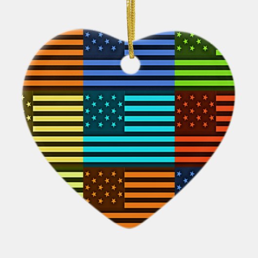 Funny USA Flag Keramisch Ornament (Voorkant)