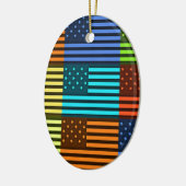 Funny USA Flag Keramisch Ornament (Links)