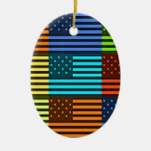 Funny USA Flag Keramisch Ornament (Voorkant)