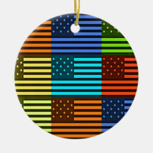 Funny USA Flag Keramisch Ornament