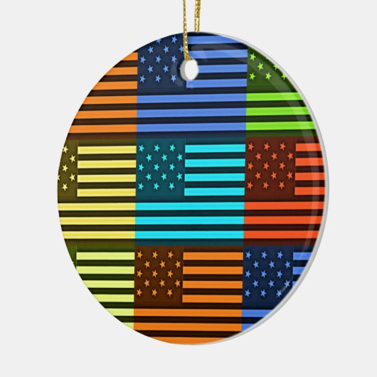 Funny USA Flag Keramisch Ornament (Links)