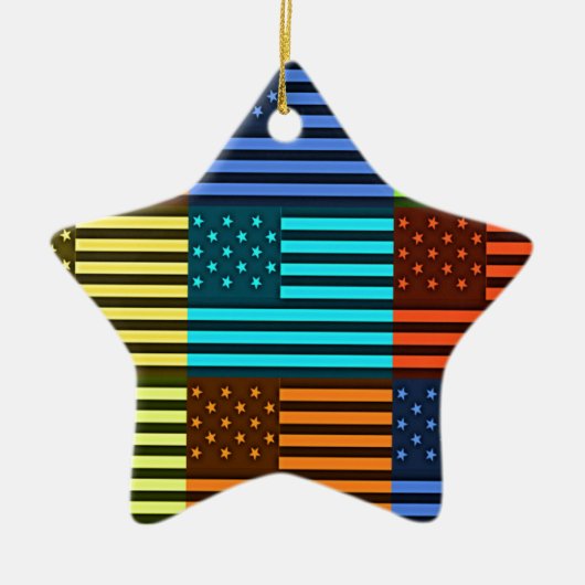 Funny USA Flag Keramisch Ornament (Voorkant)