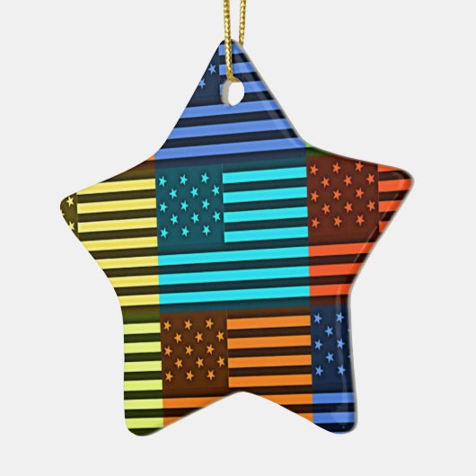 Funny USA Flag Keramisch Ornament (Links)