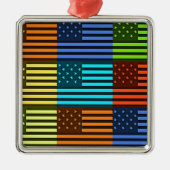 Funny USA Flag Metalen Ornament (Voorkant)