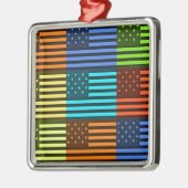 Funny USA Flag Metalen Ornament (Links)