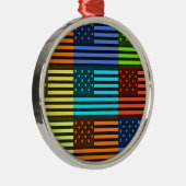 Funny USA Flag Metalen Ornament (Rechts)