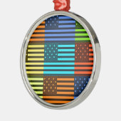 Funny USA Flag Metalen Ornament (Links)