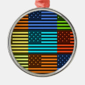 Funny USA Flag Metalen Ornament (Voorkant)