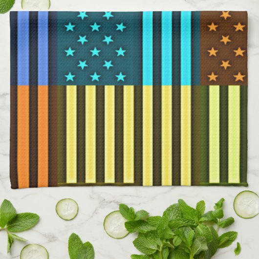 Funny USA Flag Theedoek (Gevouwen)