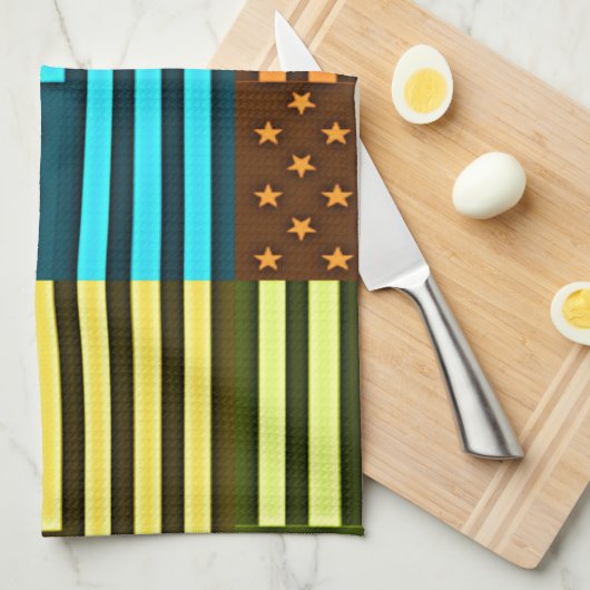 Funny USA Flag Theedoek (Quarter Fold)