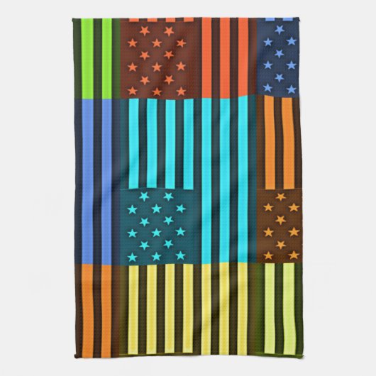Funny USA Flag Theedoek (Verticaal)