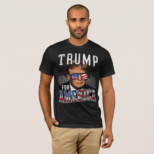 Funny  USA Sunglazen Donald Trump T-shirt (Voorkant volledig)
