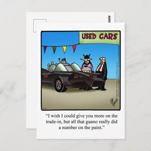 Funny used Humor Briefkaart (Voorkant / Achterkant)