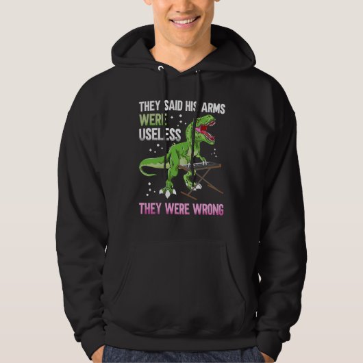 Funny Useless Arms T Rex Pianist Hoodie (Voorkant)