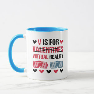 Funny V is voor Virtual Reality Valentijnsdag Gif Mok