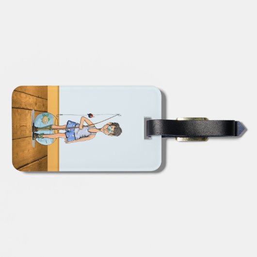 Funny Vacation Bagagelabel (Achterkant horizontaal)